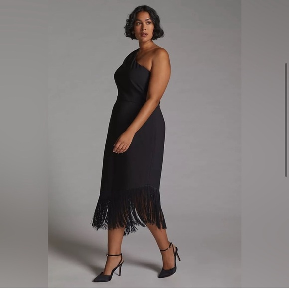 Hutch one shoulder fringe asymmetric dress - Picture 5 of 12